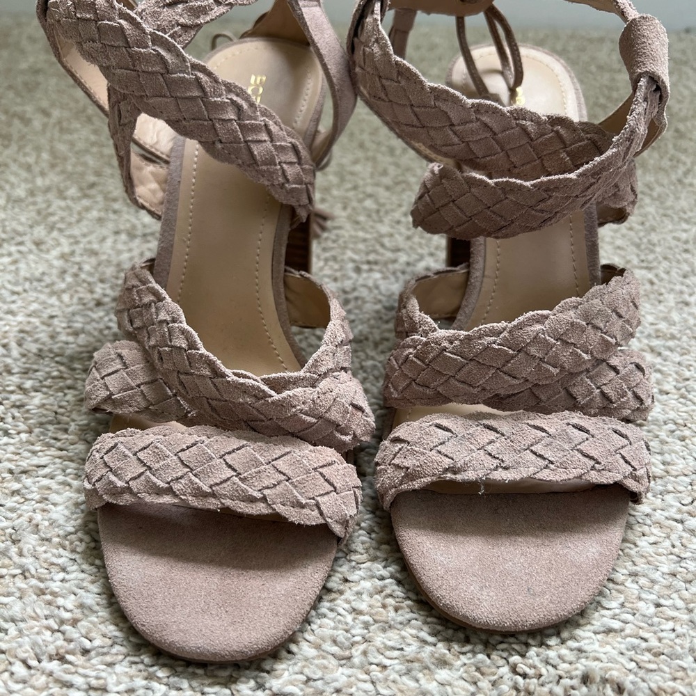 Braided Strap Sandals - Tan